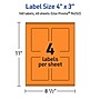 Avery Laser/Inkjet Multipurpose Rectangle Labels, 4" x 3", Bright Orange, 160/Pack (94252)~#|#~F5462444-AC3B-41D2-A20F082C05D8BD15_sc7