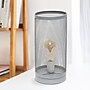 Creekwood Home Industrial Mesh Cylinder 12.75" LED Table Lamp, Gray (CWT-1005-GY)~#|#~F5490238-9EE4-4DD0-B727ACC35636B660_sc7