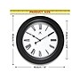 Infinity Instruments Roman Weave Wall Clock, 16"Dia. (20307BK-4545)~#|#~F54C273B-A048-4365-AA8852C8EAB19EBA_sc7