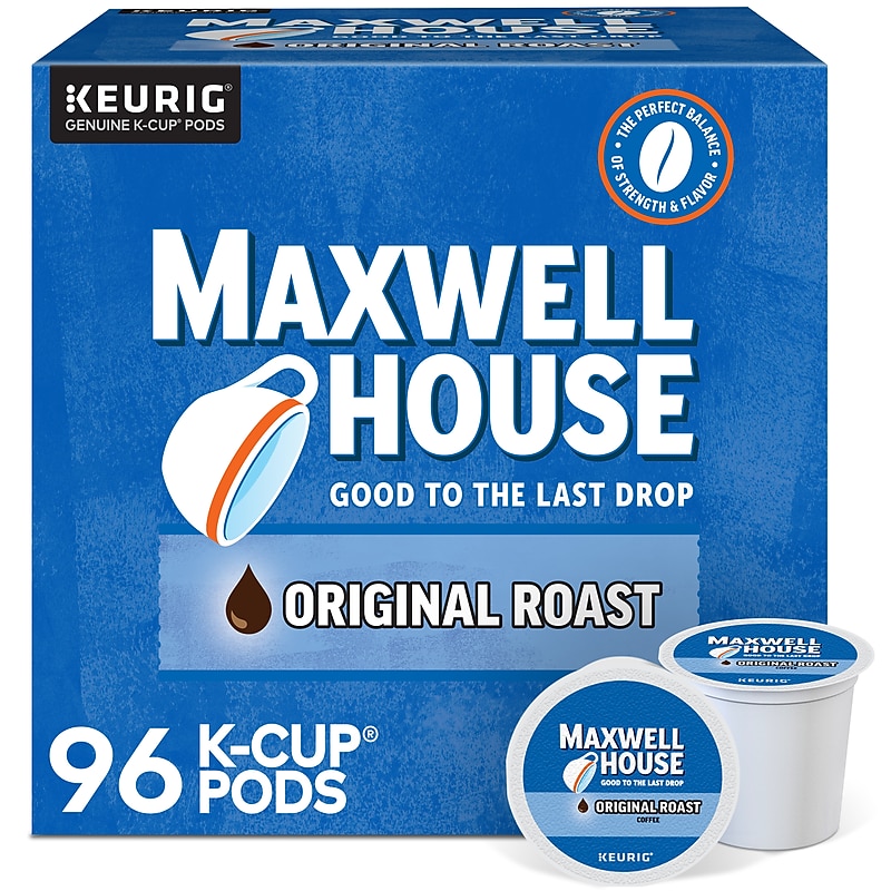 Maxwell House Original Roast Coffee, Keurig K-Cup Pod, Medium Roast, 96/Carton (5469CT) image 1