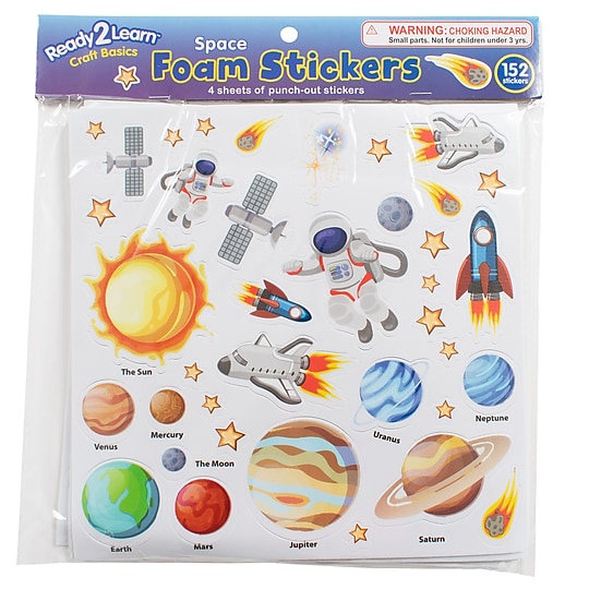 Ready2Learn Space Foam Stickers, Multicolored, 152/Pack (CTUCE10066)~#|#~F55074A8-EC45-4FA5-ACA81C20CBE30E09_sc7