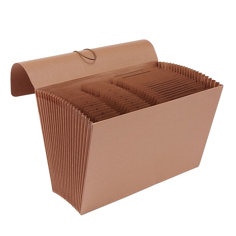 Staples Expanding File with Flap-Elastic Cord, A-Z Index, Legal Size, Kraft (422774/68027S) image 1