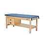 Aristo Wood H-Brace Physician Exam Table with Shelf, 2 Drawer Cabinet, Paper Cutter, Holder, 500lbs. Capacity, Blue~#|#~F55307C2-0700-42A8-B2C7D3C7E12FD58E_sc7