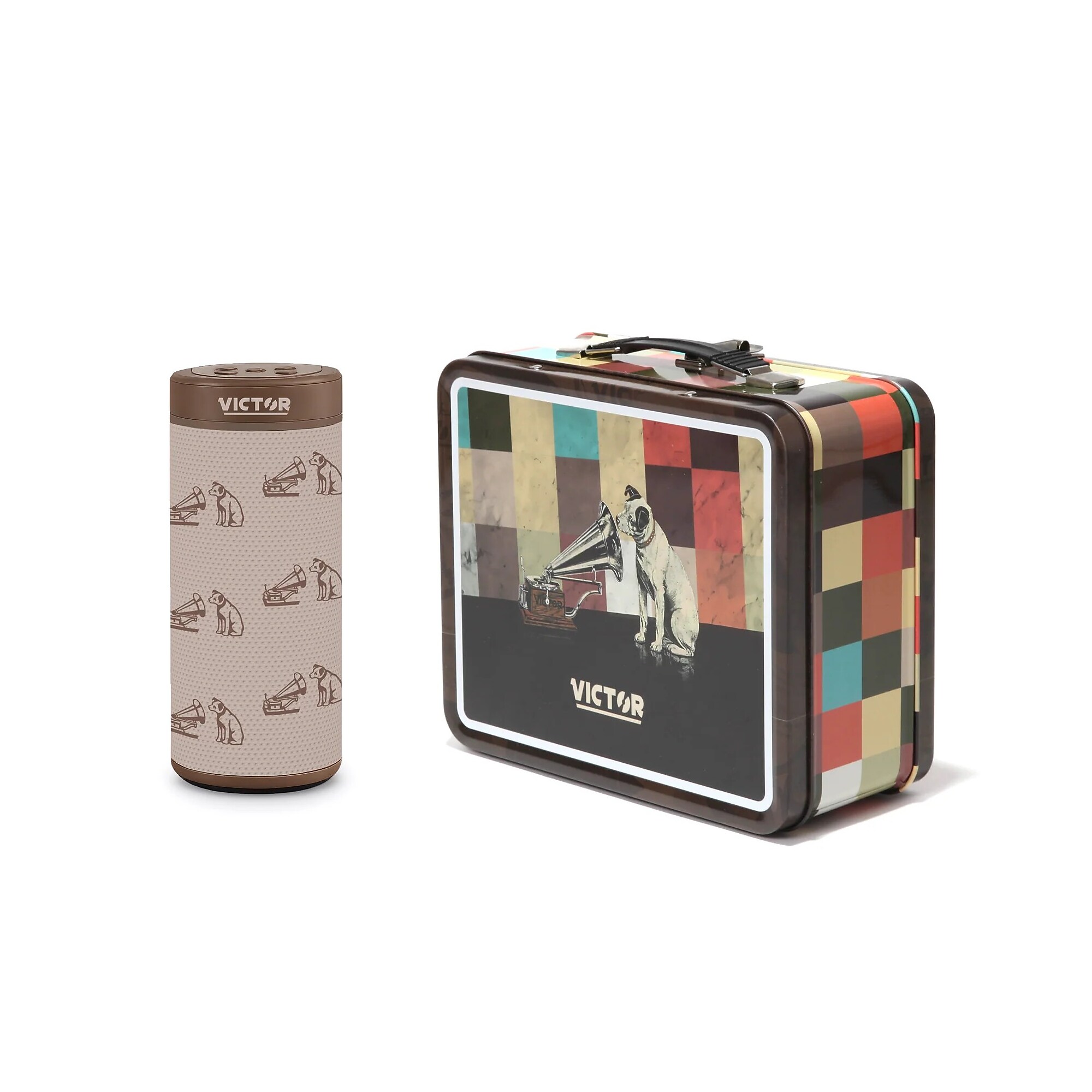 Victor Bluetooth Speaker Bonus Pack with Exclusive Retro Metal Lunch Box, Wireless Portable Speaker Simolary simolary.com