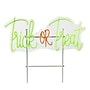 Haunted Hill Farm 1-Ft. Neon Green & Red LED Trick or Treat Decoration, Indoor & Covered Outdoor, Plug-in (HHLED026TTSTK-GRN)~#|#~F568D6B4-4338-4408-AB3946188D905AEC_sc7