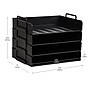 Mind Reader 4-Compartment Stackable Plastic Desk Tray, Black (DANSTACK4-BLK)~#|#~F5699DCC-9AC4-4E4E-85AF7F86B361DAF5_sc7