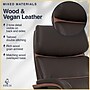 Finch NEO TWO Ergonomic Vegan Leather/Wood Swivel Executive Chair, Brown (52373-BRN)~#|#~F56A75C6-101C-48F7-8F9FAB480D284FD2_sc7
