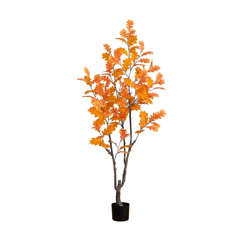 Nearly Natural 6' Autumn Oak Artificial Fall Tree (T4735) image 1