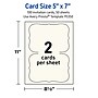 Avery Integrated Cards, 5" x 7", Matte Ivory, 100/Box (95350)~#|#~F5778E8E-3D95-4E27-8504B0E63D70EBBE_sc7