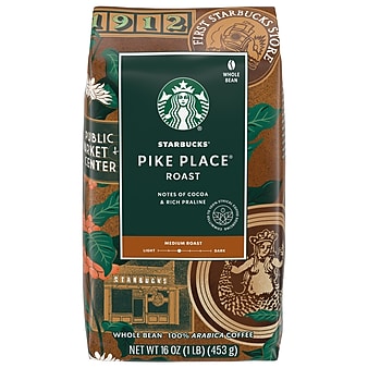 Starbucks Pike Place Beans Coffee, Medium Roast, 16 oz. (11017854)