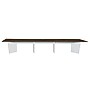 Regency Array 192"W x 48"D Conference Table with Grommet, Neo Walnut/White (ACT19248NWWH)~#|#~F582E861-A90D-45E1-AC5712C8F45DBE7B_sc7