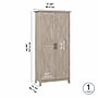 Bush Furniture Key West 66" Tall Storage Cabinet with Doors and 5 Shelves, Washed Gray (KWS266WG-03)~#|#~F583B7EE-1FC0-421C-8B261511AFD8F3D2_sc7