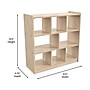 Flash Furniture Bright Beginnings 8-Section Modular Storage Unit, 31.5"H x 31.5"W x 11.75"D, Brown (MK-ME10513-GG)~#|#~F58599F4-7DC1-49EA-B3FE8777D4BEB4CE_sc7