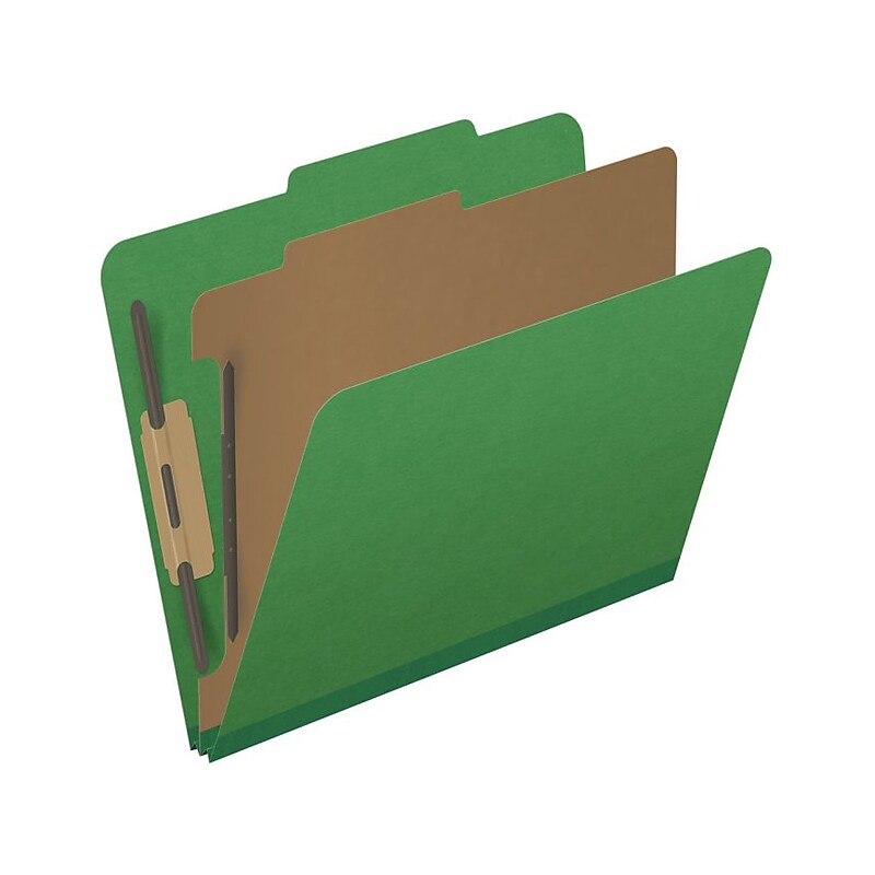 Medical Arts Press Pressboard Classification Folder, 1 Divider, 2" Expansion, Letter Size, Moss Green, 10/Box image 1