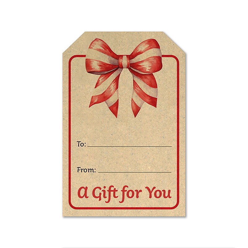 Great Papers! Holiday Bow Gift Tag Stickers, 250 Stickers/Roll (2025049) image 1