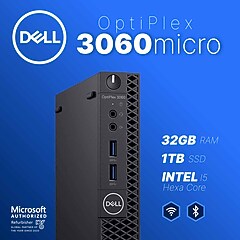 Lenovo ThinkCentreM720Q TINY Refurbished Desktop Computer, Intel