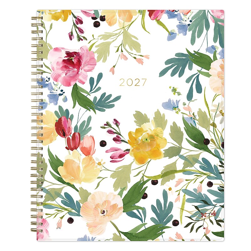 2027 Blue Sky Kelly Ventura Summer Garden 8.5" x 11" Calendar Year Weekly & Monthly Standard Planner, Plastic Cover image 1