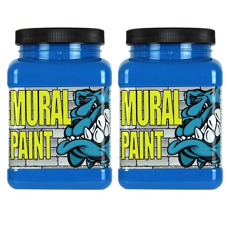Chroma Acrylic Mural Paint, Peacock (Cerulean Blue Hue), 16 oz., 2/Bundle (CRM2506-2) image 1
