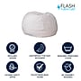 Flash Furniture Dillon Polyester Small Refillable Bean Bag Chair, Furry White (DGBEANSMFURWH)~#|#~F59715E1-51EC-4BA9-AF7F93A406247FC7_sc7