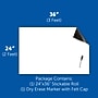 Flipside Repositionable Whiteboard Stickable with Dry Erase Marker, 24" x 36" (FLP92436)~#|#~F59808AF-5F77-4220-9532EA3262A32D90_sc7