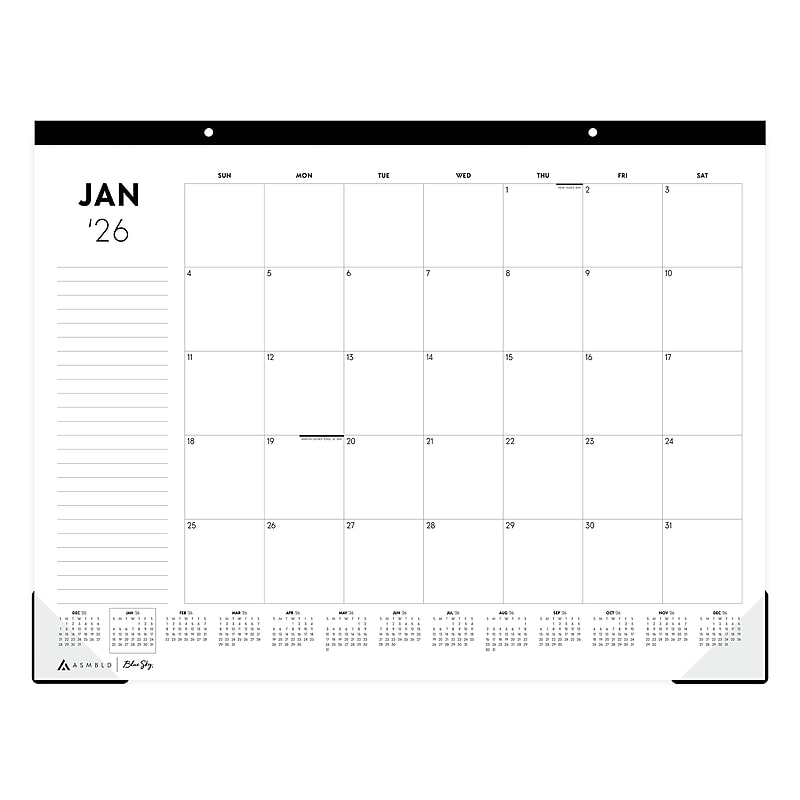2026 Blue Sky 22" x 17" Monthly Desk Pad Calendar, Modern (154204) image 1