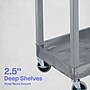Luxor TUFFY XL 2-Shelf Multi-Purpose Utility Cart, Gray (EC11-G)~#|#~F5A88C8B-15DC-4902-94D2A8044CFB1389_sc7