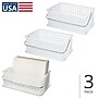 iDESIGN Medium Stackable Plastic Storage Bin, White, 3/Pack (29405M3)~#|#~F5AFE9A1-C93C-4237-A10ACF00BAE4E616_sc7