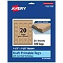 Avery 1-1/2" Blank Price & Merchandise Tags, Kraft Brown, 500/Pack (95287-KMT25)~#|#~F5B1517F-900A-480A-AA8978F5DB37873C_sc7