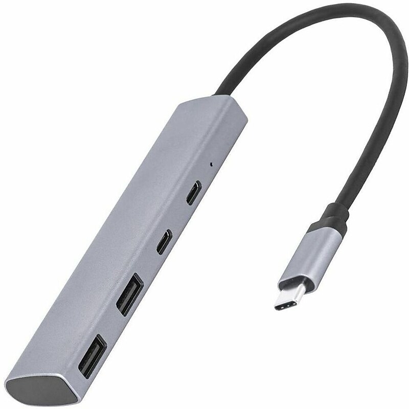 4XEM 4-Port USB-C Hub, Silver (4XUSBCHUB2A2CTAA) image 1