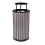 Alpine Industries Steel Outdoor Trash Can with Rain Bonnet Lid, 32 Gallon, Gray (ALP4400-01-GRY-RB)~#|#~F5B368B7-85F5-4BB3-B93370D32D23EDAF_sc7