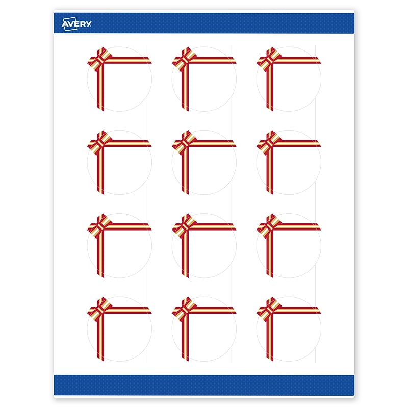 Avery Circle Multipurpose Labels, 2" Dia., White, 120/Pack (19479370580) image 1