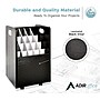 AdirOffice 20-Slot Mobile Roll File, 24.75" H x 15.25" W x 13.25" D, Black (624-BLK-KIT1)~#|#~F5B4344C-8064-4834-B441242E11328D3B_sc7
