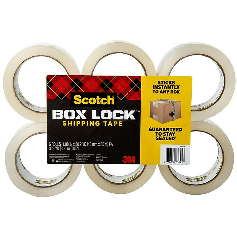 Scotch Shipping Packaging Tape, 1.88 in x 38.2 yds., 6 Pack (3950S-6) image 1