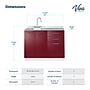 Viva Comfort 36.75'' H x 42" L Medical Cabinet with Left Sink, 2-Doors, 3-Drawers, Claret (902BASE42LSCL)~#|#~F5BA768C-2FFC-4969-97754BEE69DB24F2_sc7