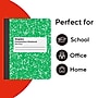 STAPLES Composition Notebook, 9.75” x 7.5”, Wide Ruled, 100 Sheets, Green Cover~#|#~F5BB9C80-0F64-48A1-9A62B3A17E178AEF_sc7