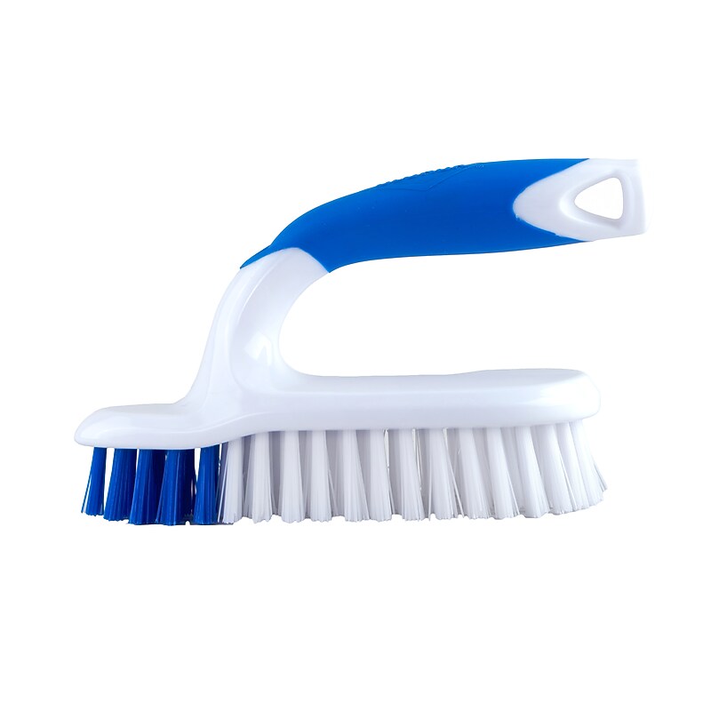 Clorox Medium Iron Handle Brush, White/Blue (623262) image 1