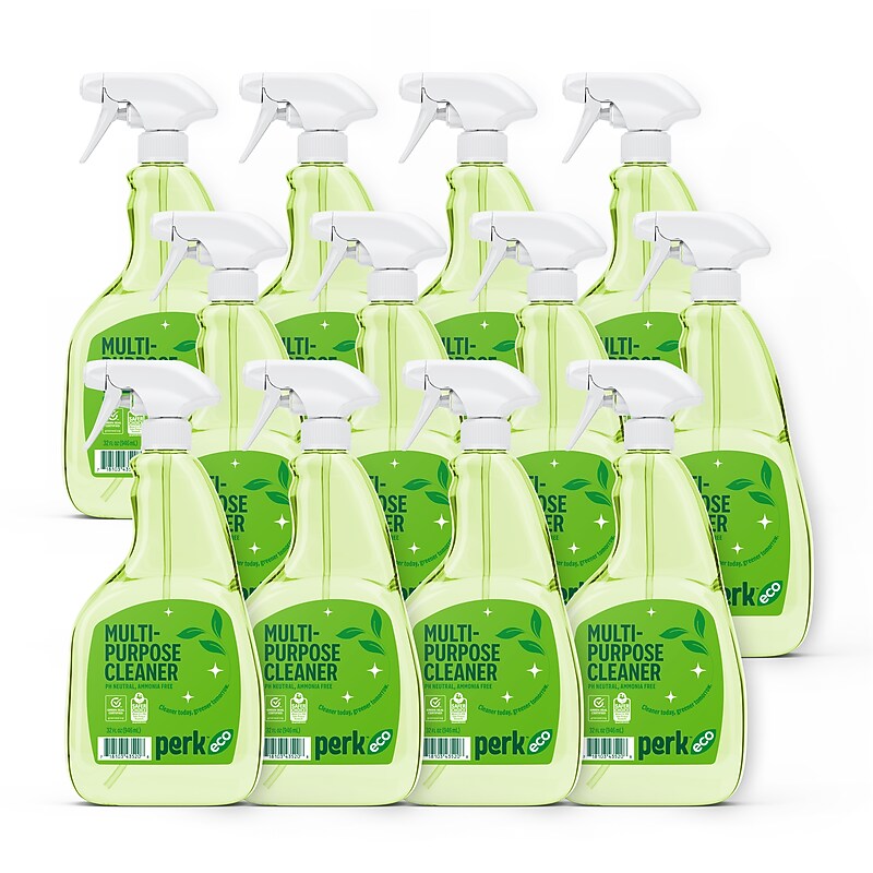 Perk Eco Multi-Purpose Cleaner, Ready To Use, 32 oz., 12/Carton (PK641032-ACT) image 1