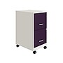 Space Solutions SOHO Smart File 2-Drawer Mobile Vertical File Cabinet, Letter Size, Lockable, Pearl White/Midnight Purple(25336)~#|#~F5CC1540-9B2B-40C5-9104A62B7588BEC7_sc7