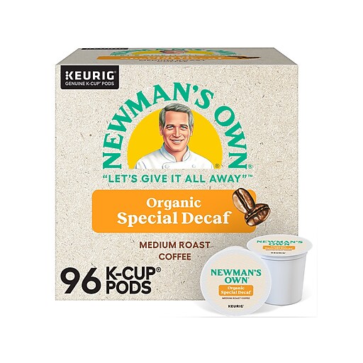 Newman's Own Organic Special Decaf Coffee, Keurig KCup Pod, Medium