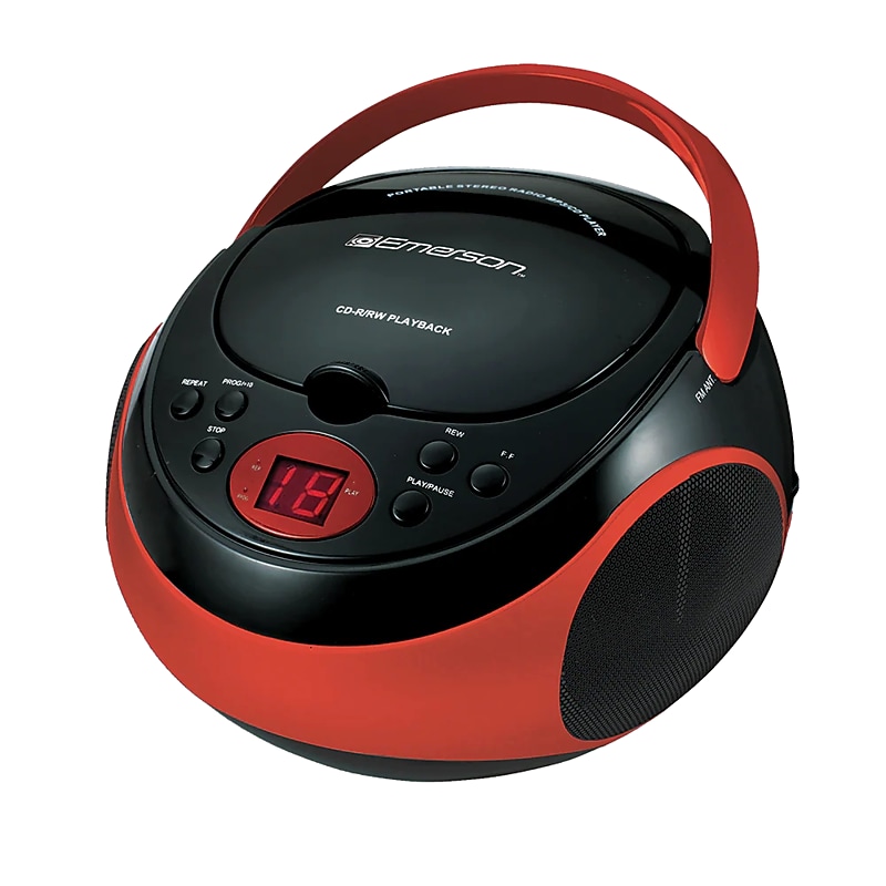Emerson Bluetooth Boombox Radio, Red (EPB-3003 RED) image 1