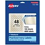 Avery Pearlized Ivory Burst Multipurpose Labels, 1", Ivory, 4800/Box (94606)~#|#~F5D7B5E1-3F98-4847-B568C01D7B179F08_sc7