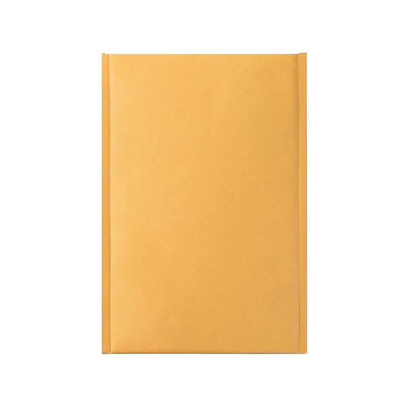 Staples 6.75" x 9" Self-Sealing Bubble Mailer, #0, Kraft, 250/Pack (ST56637) image 1