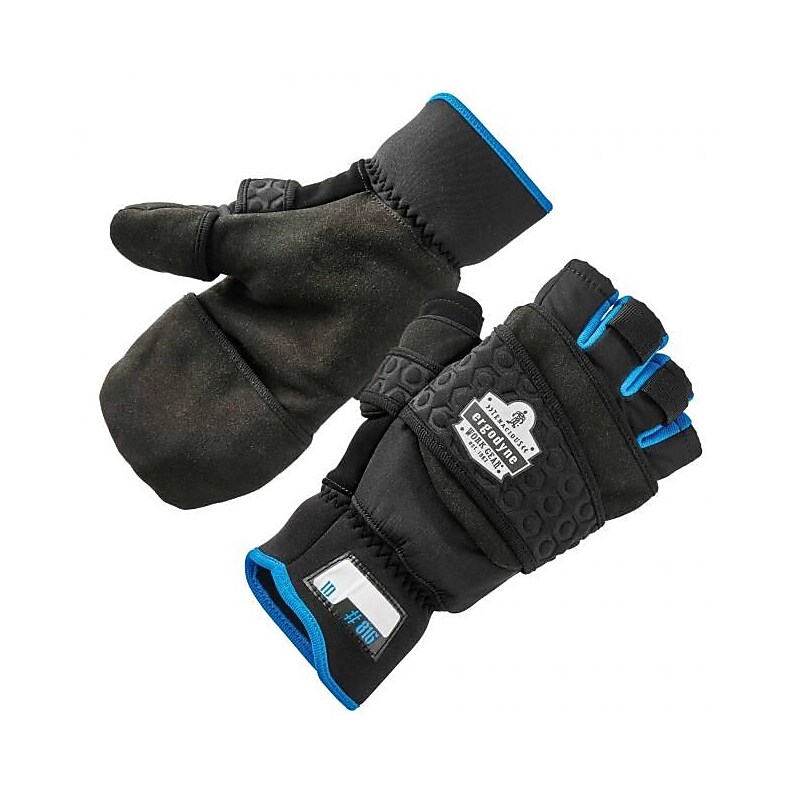 ProFlex 816 Thermal Flip-Top Gloves, Black, Medium (17343) image 1