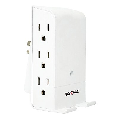 RAYOVAC 6-Outlet Surge Protector Wall Tap with Wireless Charging Phone Holder, 540 Joules, White (SS-Q615) Simolary simolary.com