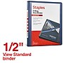 Staples 1/2" 3-Ring View Binder, D-Ring, Navy Blue (26427-CC)~#|#~F5E294F3-904C-4C6A-94387FF85D1F8565_sc7
