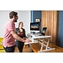 Rocelco 37.5" Height Adjustable Standing Desk Converter, Sit Stand Up Retractable Keyboard Riser, White (R DADRW)~#|#~F5E7EC97-8AED-4DDB-BC363D77A3CBEBC0_sc7