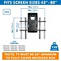 Mount-It! Motorized Fireplace TV Mount with Recessed Base, Fits 42" to 80" TVs, Holds 110 lbs., Black (MI-302)~#|#~F5E96D94-5C6B-4132-903F4B951ECB6746_sc7