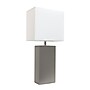 Elegant Designs Leather 21" LED Table Lamp, Gray (LT1025-GRY)~#|#~F5E9EF77-C837-4D95-A0F10CBAEB1643FF_sc7