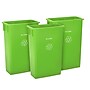 Alpine Industries Polypropylene Recycling Bin, 23 Gallon, Lime Green , 3/Pack (ALP477-LGRN-3)~#|#~F5F6E7E8-2E04-4885-AC675239A3CF0DCF_sc7