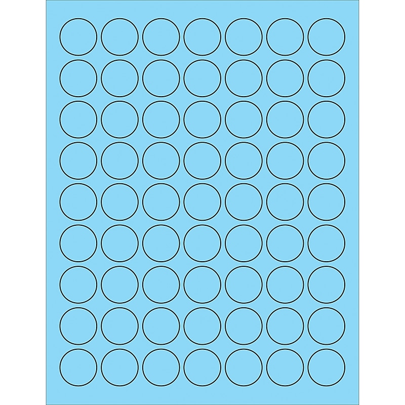 Tape Logic Circle Laser Labels, 1", Pastel Blue, 6300/Case (LL191BE) image 1